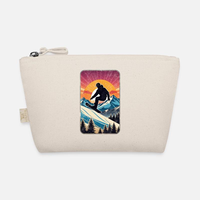Snowboarding, snow and skiing Organic Pouch
