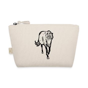 Horses T-shirt Gift Rider - Organic Pouch - nature - Front