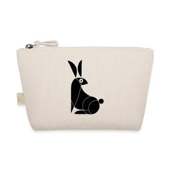 Funny Black Rabbit - Organic Pouch - nature - Front