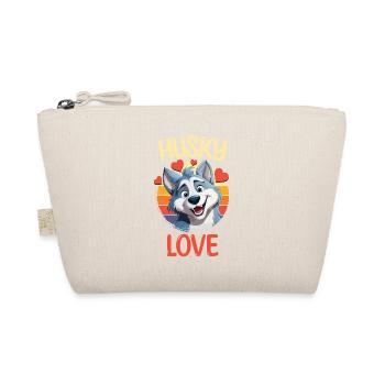 Husky Love Dog Sled Dog Dog Breed Winter - Organic Pouch - nature - Front