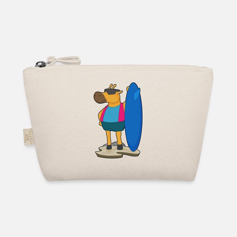 Giraffe Surfer Surfbrett Bio-Täschchen