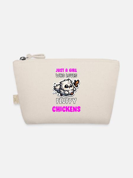 Just a girl who loves Fluffy Chickens Silkies - Organic Pouch - nature - Front