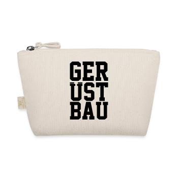 GERÜSTBAU Schriftzug - Bio-Täschchen - Natur - Vorne
