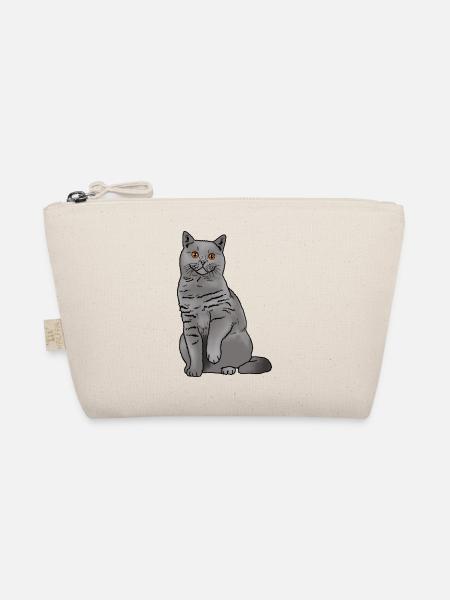 British Shorthair Cat - Organic Pouch - nature