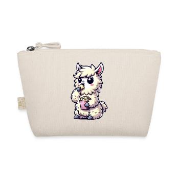 Llama with Popcorn, Cinema Carnival - Organic Pouch - nature - Front