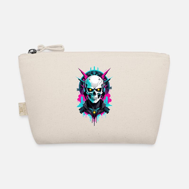 Skull Steampunk Neon Organic Pouch