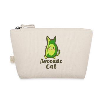 Lustige Avocado Katze Kawaii - Bio-Täschchen - Natur - Vorne