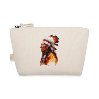 Indianer Häuptling Ureinwohner Stamm Apache Sioux - Bio-Täschchen - Natur - Vorne