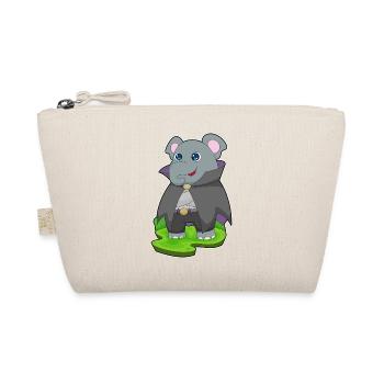 Elephant Halloween Vampire - Organic Pouch - nature - Front