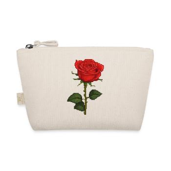 Verpixelte Rose - Bio-Täschchen - Natur - Vorne