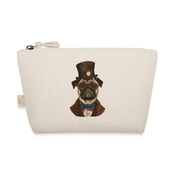 Steampunk Pug - Organic Pouch - nature - Front