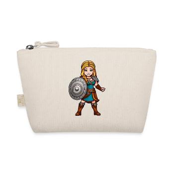 fier Viking Germanin bouclier jeune fille style bande dessinée - Trousse biologique - nature - Devant