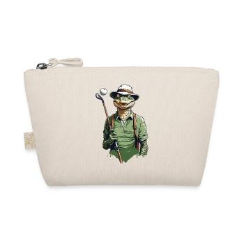 Crocodile Golfer Golfer Streetwear Design - Organic Pouch - nature - Front