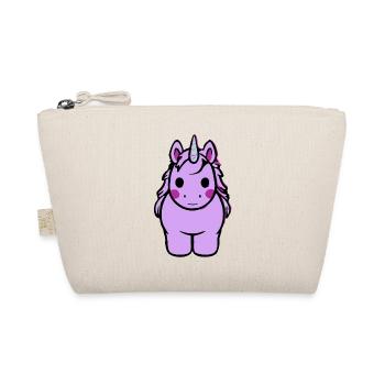 Pastel Unicorn Cartoon Soft Toy - Organic Pouch - nature - Front