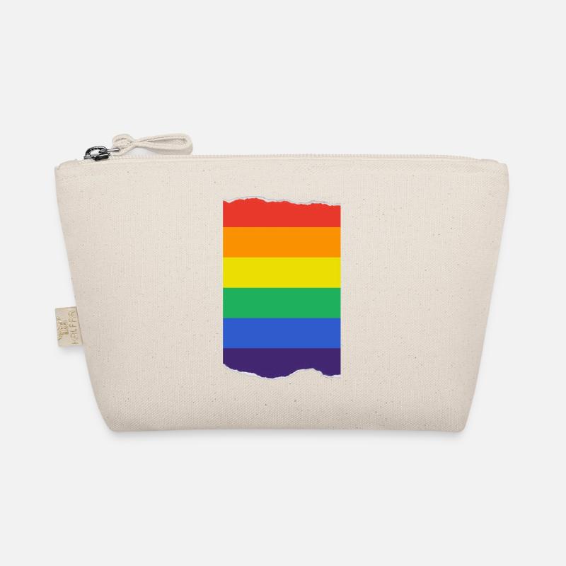 Drapeau Pride Déchiré - Liberté et Résistance LGBT - Trousse biologique - nature