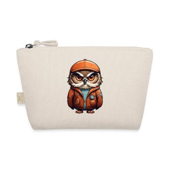 little cute owl in outdoor look - Organic Pouch - nature - Front