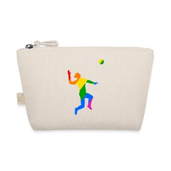 Regenbogen Sprung beim Volleyball - Bio-Täschchen - Natur - Vorne