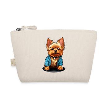 Mignon Yorkie Yorkshire Terrier en look décontracté - Trousse biologique - nature - Devant
