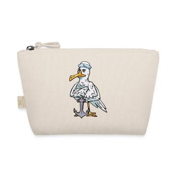 Sailor Seagull Anchor Sailor Ahoy Bird Maritime - Organic Pouch - nature - Front