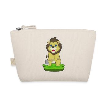 Lion Lumberjack Axe Forest - Organic Pouch - nature - Front