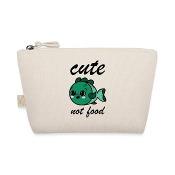 Cute not Food Vegan Design adorable Fish - Organic Pouch - nature - Front