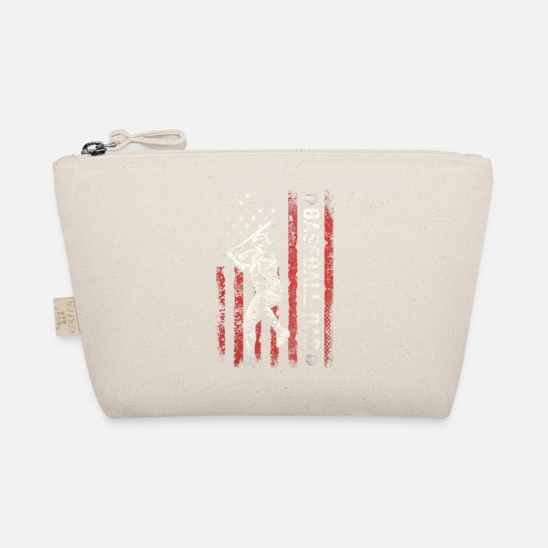 Baseball Dad Flag Baseball Fathers Day Organic Pouch