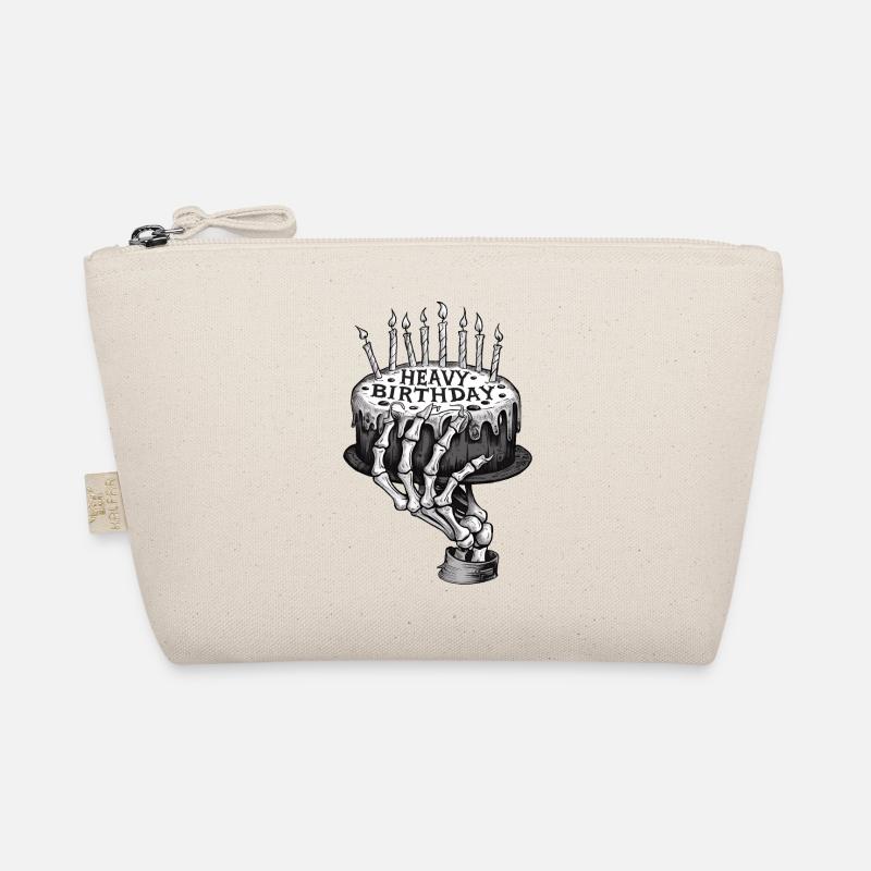Heavy Birthday bone hand with cake Organic Pouch