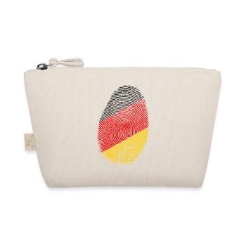 Fußball Deutschland Fan Fingerabdruck - Bio-Täschchen - Natur - Vorne