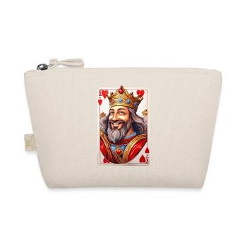 Heart King Playing Card - Organic Pouch - nature - Front