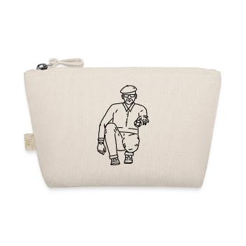 Petanque Spieler Linkshänder - Bio-Täschchen - Natur - Vorne