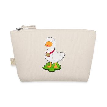 Ente Medaille - Bio-Täschchen - Natur - Vorne