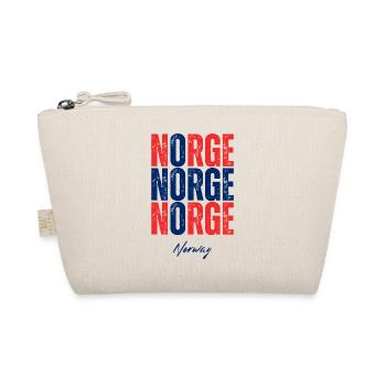 Norwegische Flagge, Norwegischer Stolz - Bio-Täschchen - Natur - Vorne