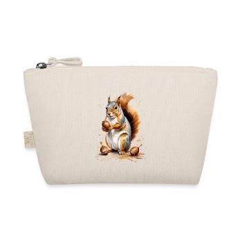 Squirrel with Acorn - Autumn Delight - Organic Pouch - nature - Front
