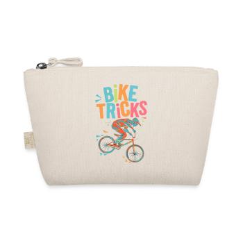 Vibrant Bicycle Trick Illustration - Organic Pouch - nature - Front