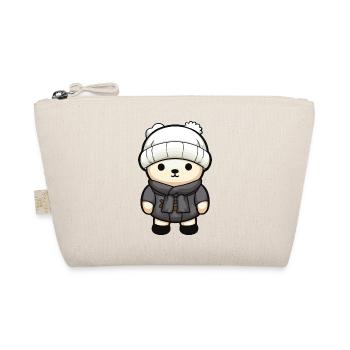 Polar Bear Winter Bear Comic Cute - Organic Pouch - nature - Front
