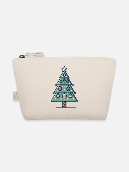 Tannenbaum geschmückt - Bio-Täschchen - Natur