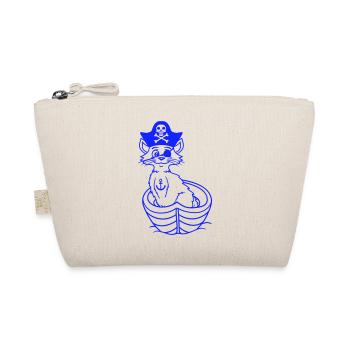 Pirate Cat Buccaneer Eye Patch Hat Bateau à rames - Trousse biologique - nature - Devant