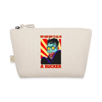 Vampire Horror Cartoon Humor A Sucker Funny Design - Organic Pouch - nature - Front