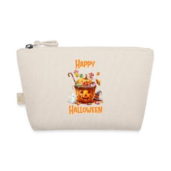 Halloween – Happy Halloween Pumpkin with Candy - Organic Pouch - nature - Front