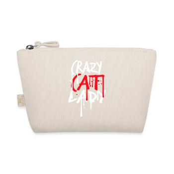 Chat fou Dame Texte Folle Femme Chats Amour - Trousse biologique - nature - Devant
