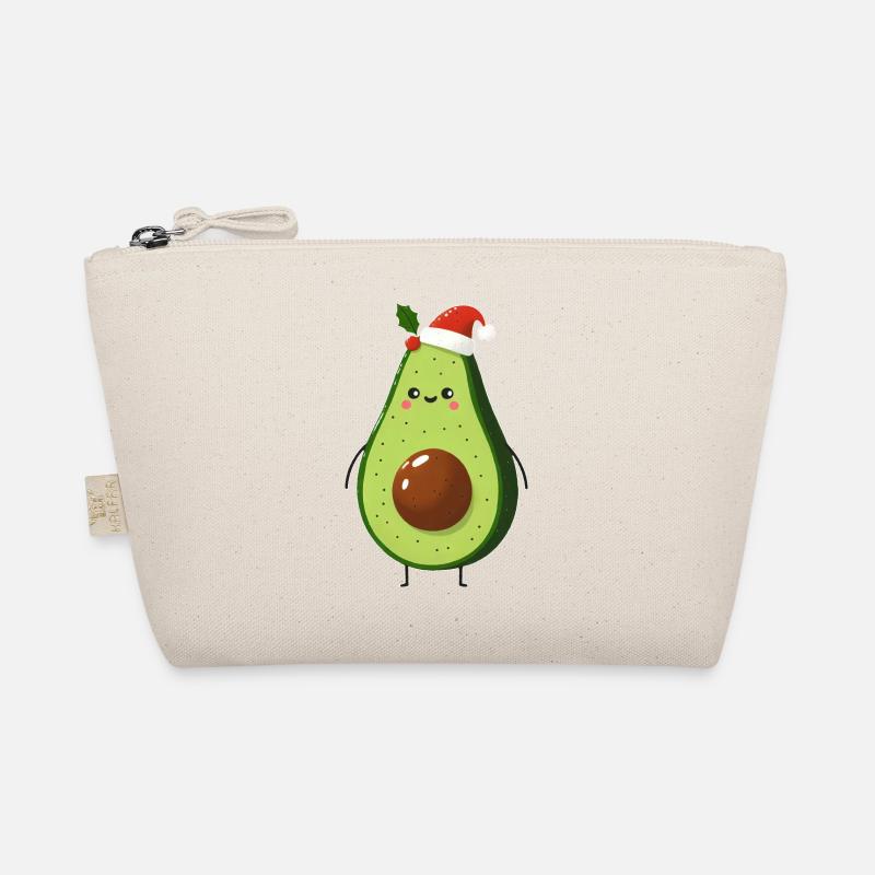 Christmas Avocado Santa Claus Mistletoe Organic Pouch