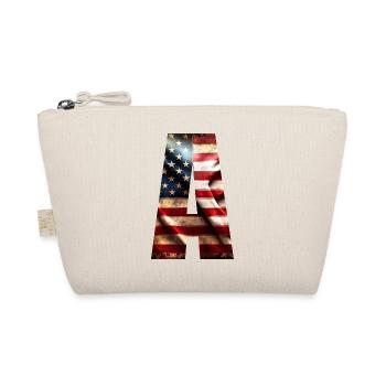 Flagge Amerika - Bio-Täschchen - Natur - Vorne