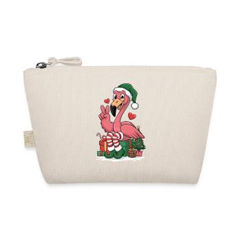 Flamingo Elfe Weihnachten - Bio-Täschchen - Natur - Vorne