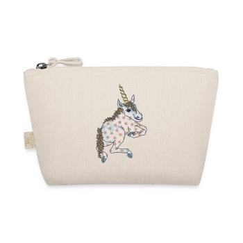 Unicorn with small yellow flowers and stars - Organic Pouch - nature - Front