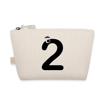 Number Two 2 Kids Birthday Learn Math - Organic Pouch - nature - Front