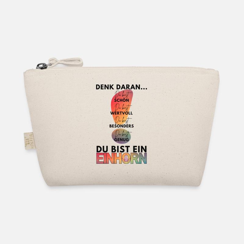 Denk daran - DU bist genug, du bist ein Einhorn! Bio-Täschchen