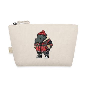 Nilpferd Winter Fashion - Bio-Täschchen - Natur - Vorne