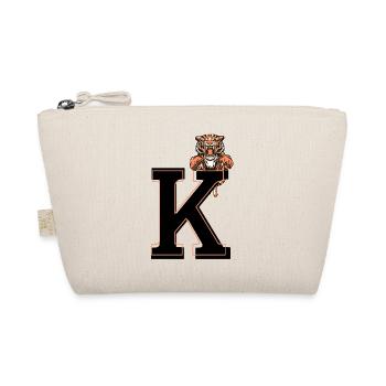Buchstabe k Tiger - Geschenkidee - Bio-Täschchen - Natur - Vorne