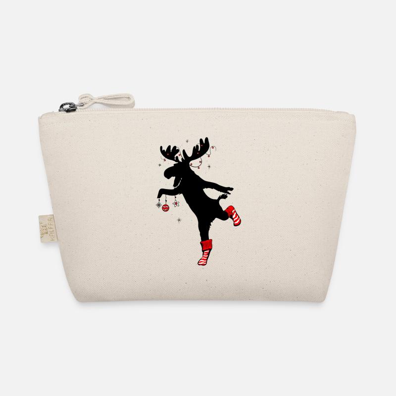 Moose with Antlers Funny Xmas Tree Replacement Organic Pouch