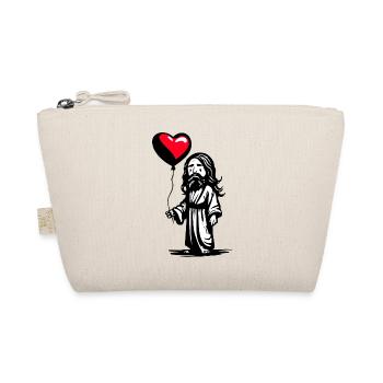 Jesus with Heart Balloon - Heartful Creatures - Organic Pouch - nature - Front